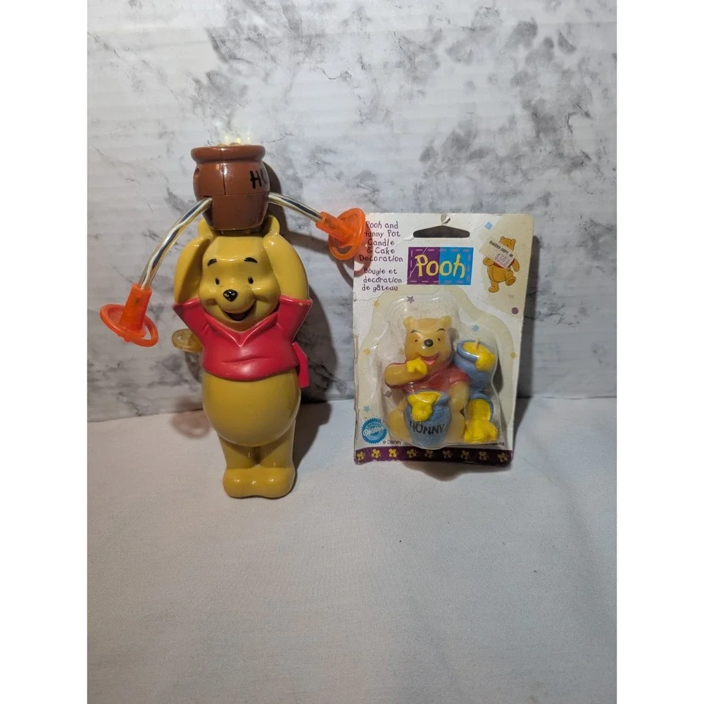 Vintage Winnie the Pooh Light Up Flying Bumble Bee Toy WORKS + Candle